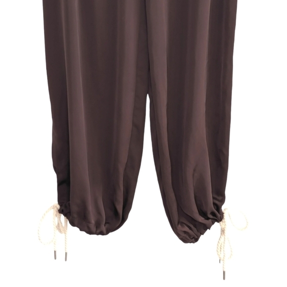 Rumored Sultry Cinch Harem Pants Drawstring Waist And Ankles Pinecone Brown S - Picture 5 of 13